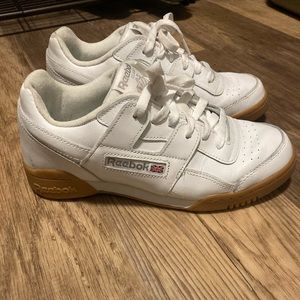 Reebok classics Unisex Workout Plus shoes.